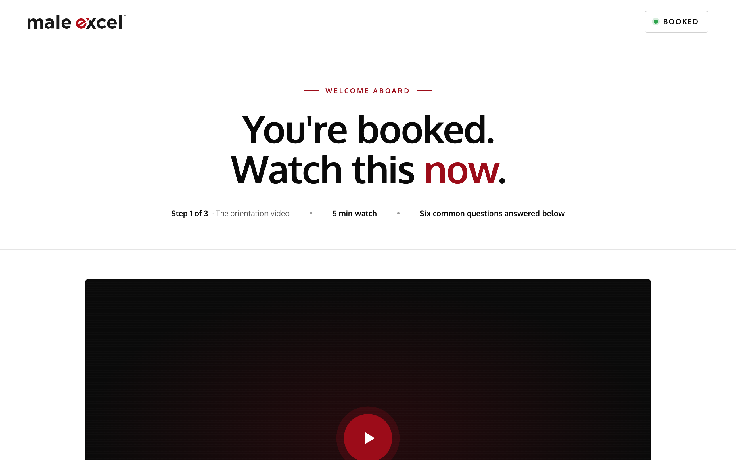 Confirmation page preview